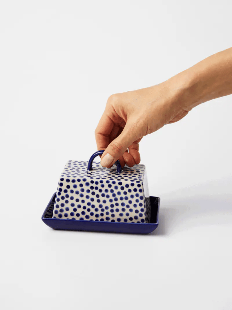 Chino Butter Dish Blue