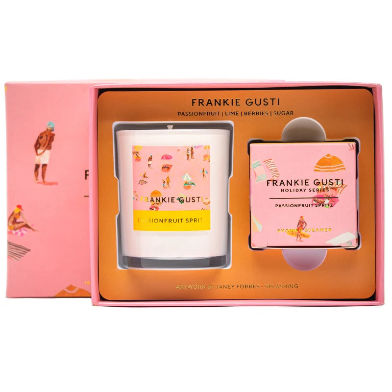 Holiday Series Candle + Steamer Duo - Passionfruit Spritz