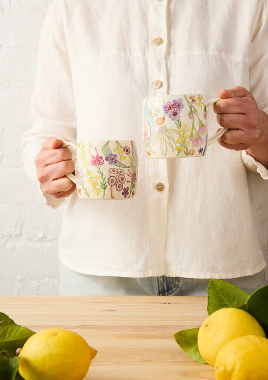 Buttermilk Mugs - Australian Bush Blooms