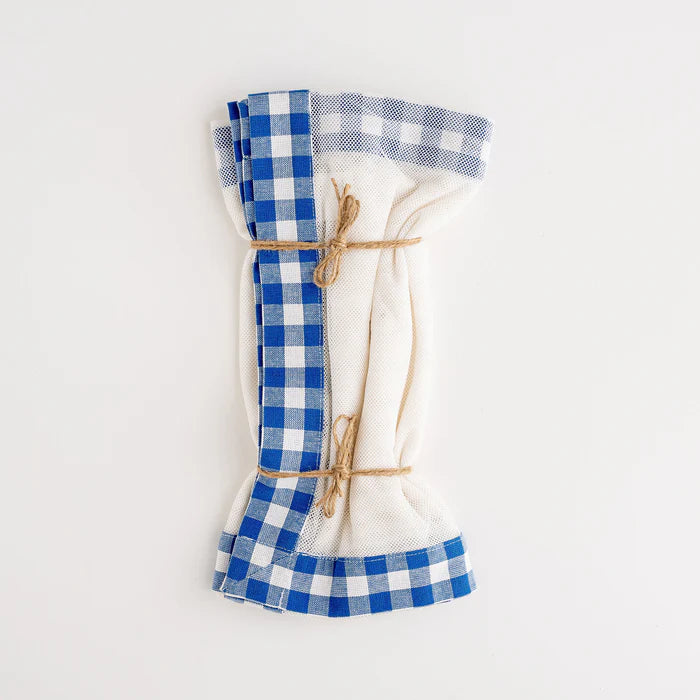 Blue Gingham Food Cover