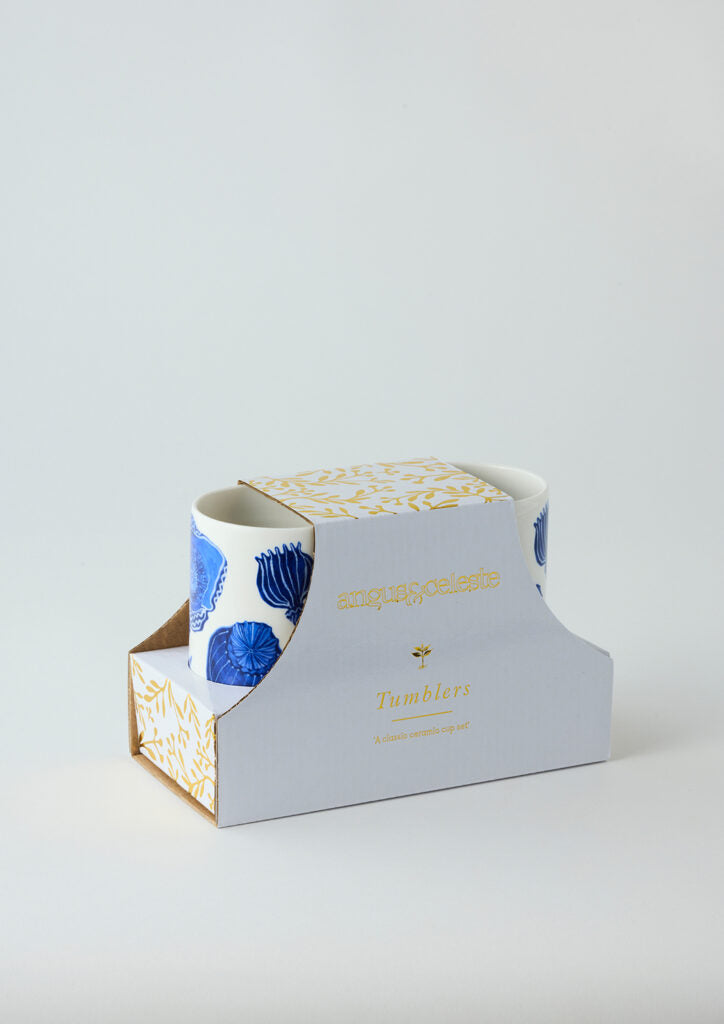 Dream Poppies - Ceramic Tumblers Set of Two