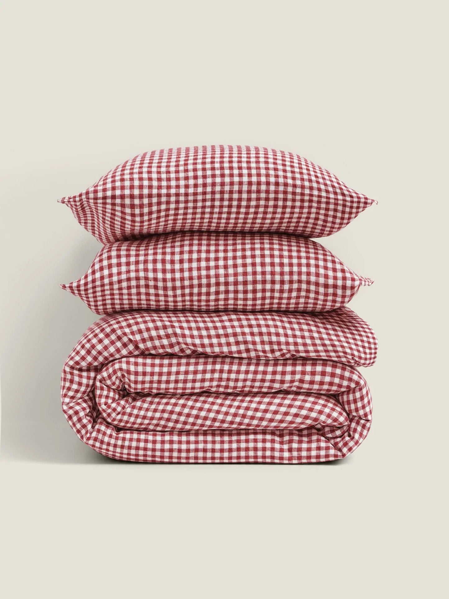 Pinot Gingham 100% Linen Duvet Cover - King