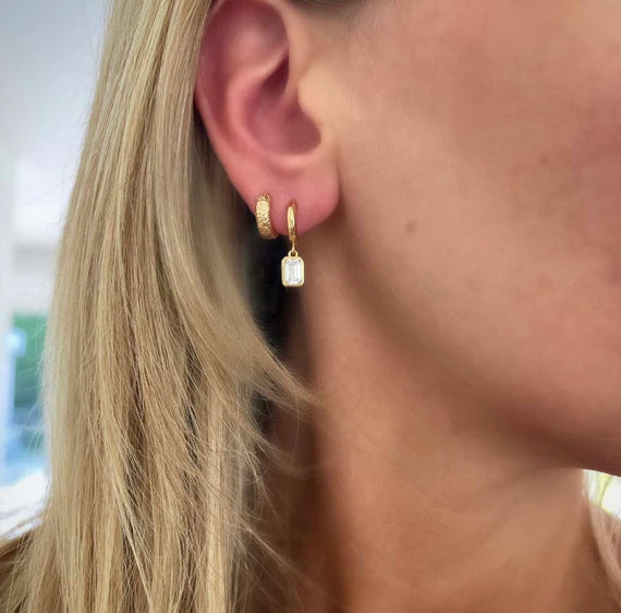 Crystal Deco Hoops