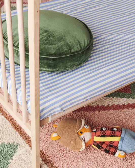 Seaside Stripe Organic Cotton Baby Fitted Sheet