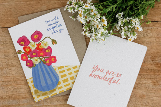 Brighter With You Plantable Card