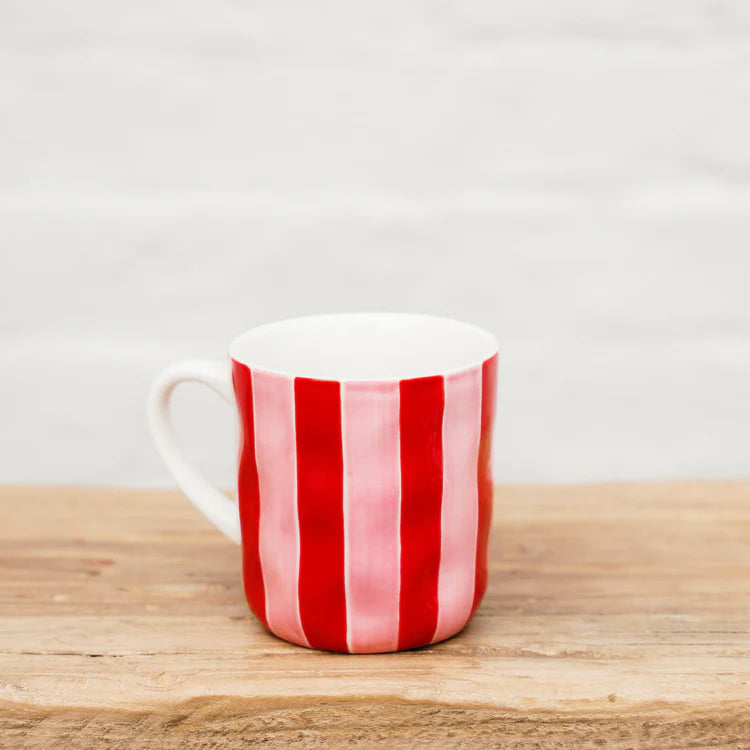 Mug - Pink and Red Stripe