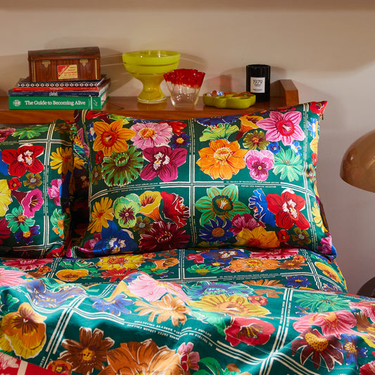 Ines Silk Pillowcase - Verdant