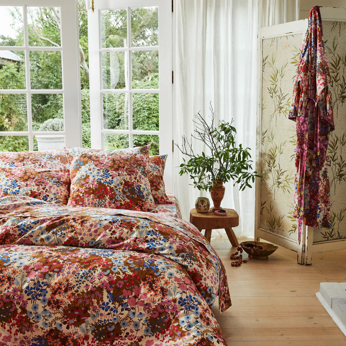 Aisha Cotton Quilt Cover Ginger - Queen