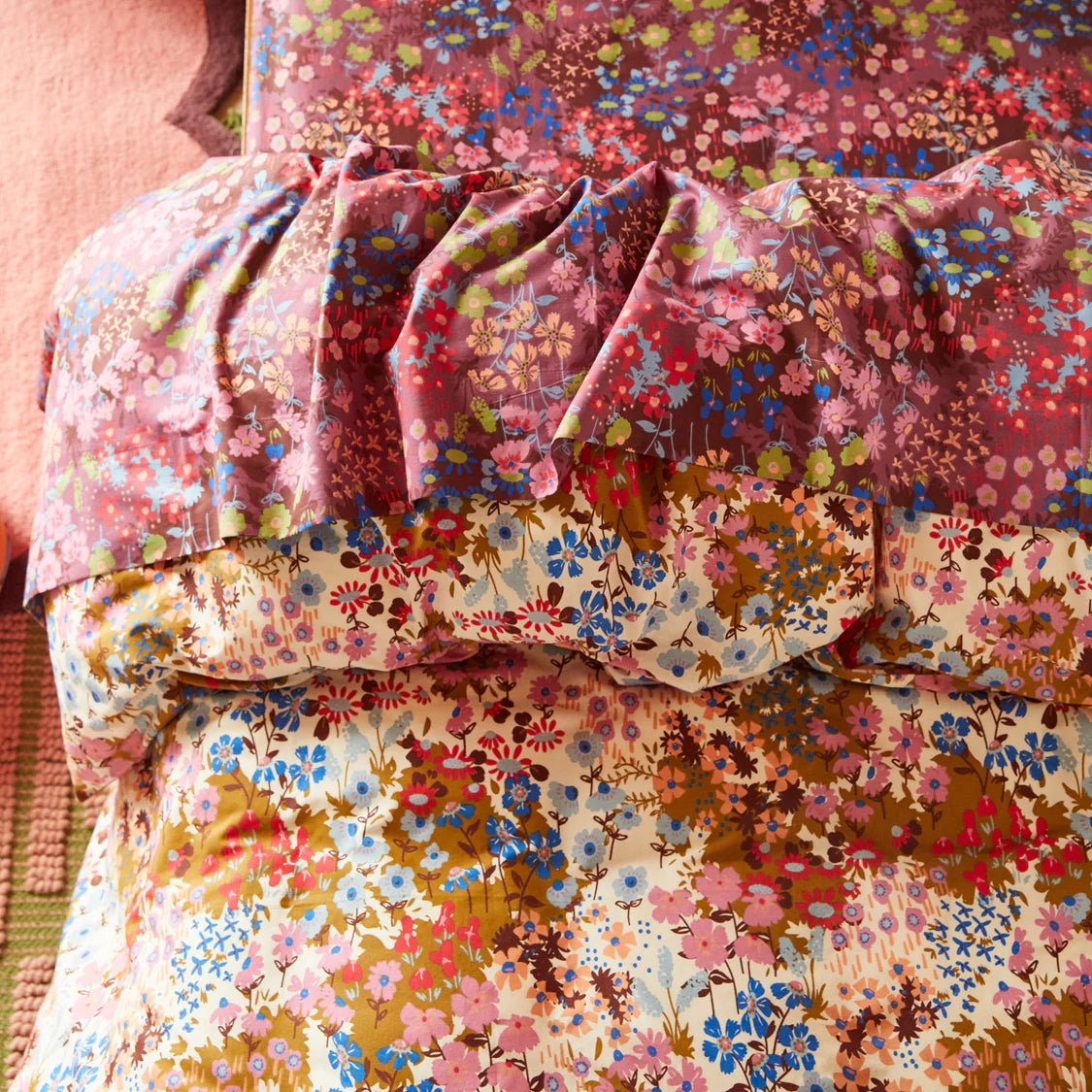 Aisha Cotton Quilt Cover Ginger - Queen