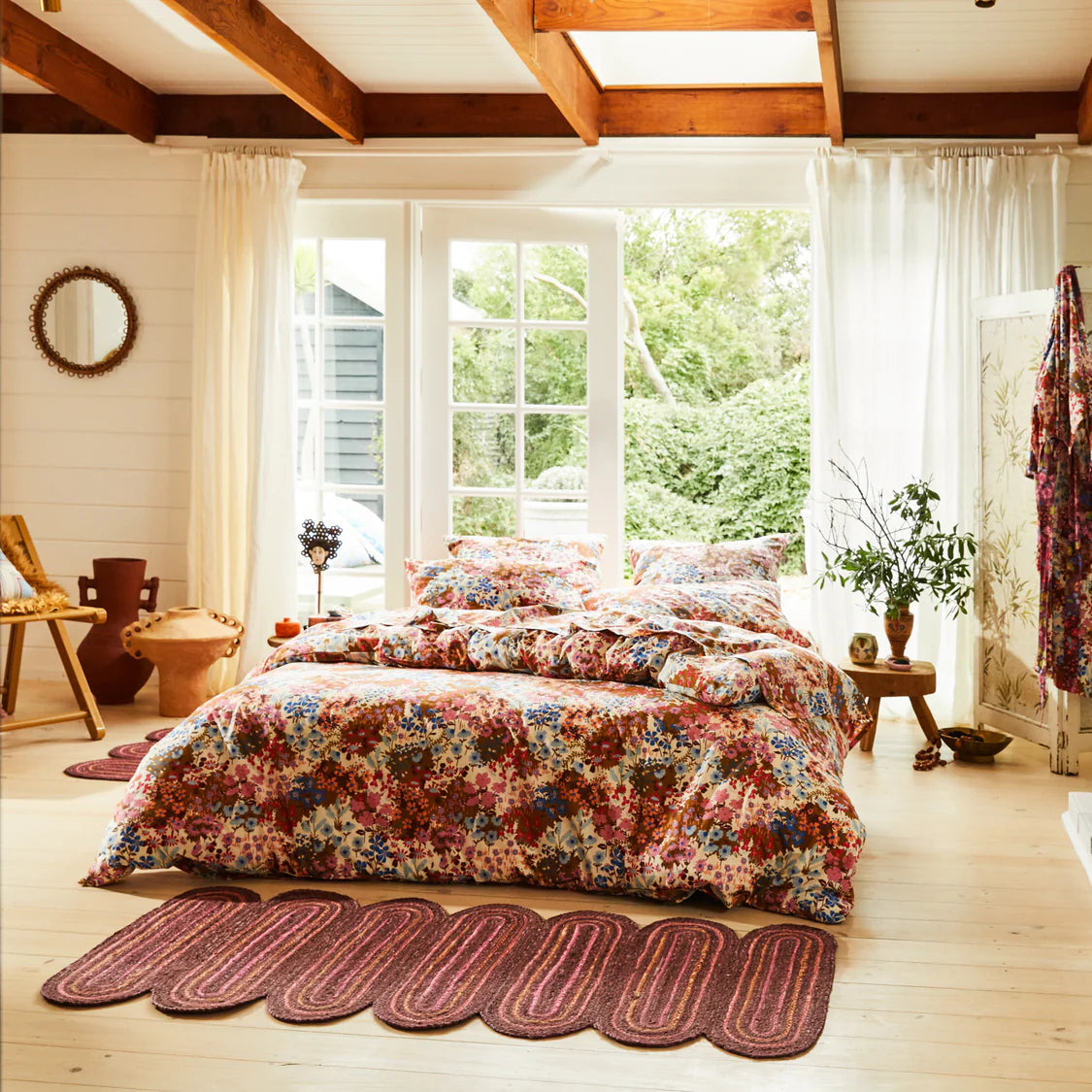 Aisha Cotton Quilt Cover Ginger - Queen