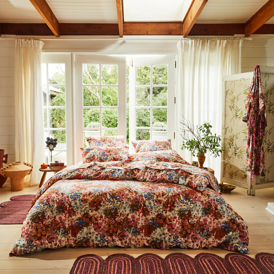 Aisha Cotton Quilt Cover Ginger - Queen