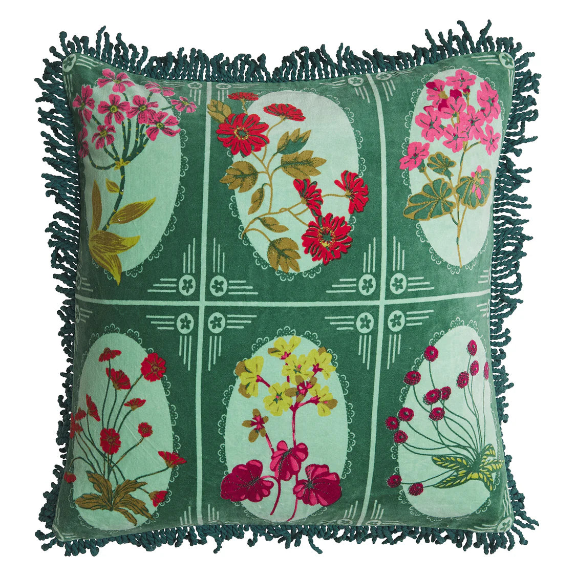 Gigi Velvet Cushion - Forest