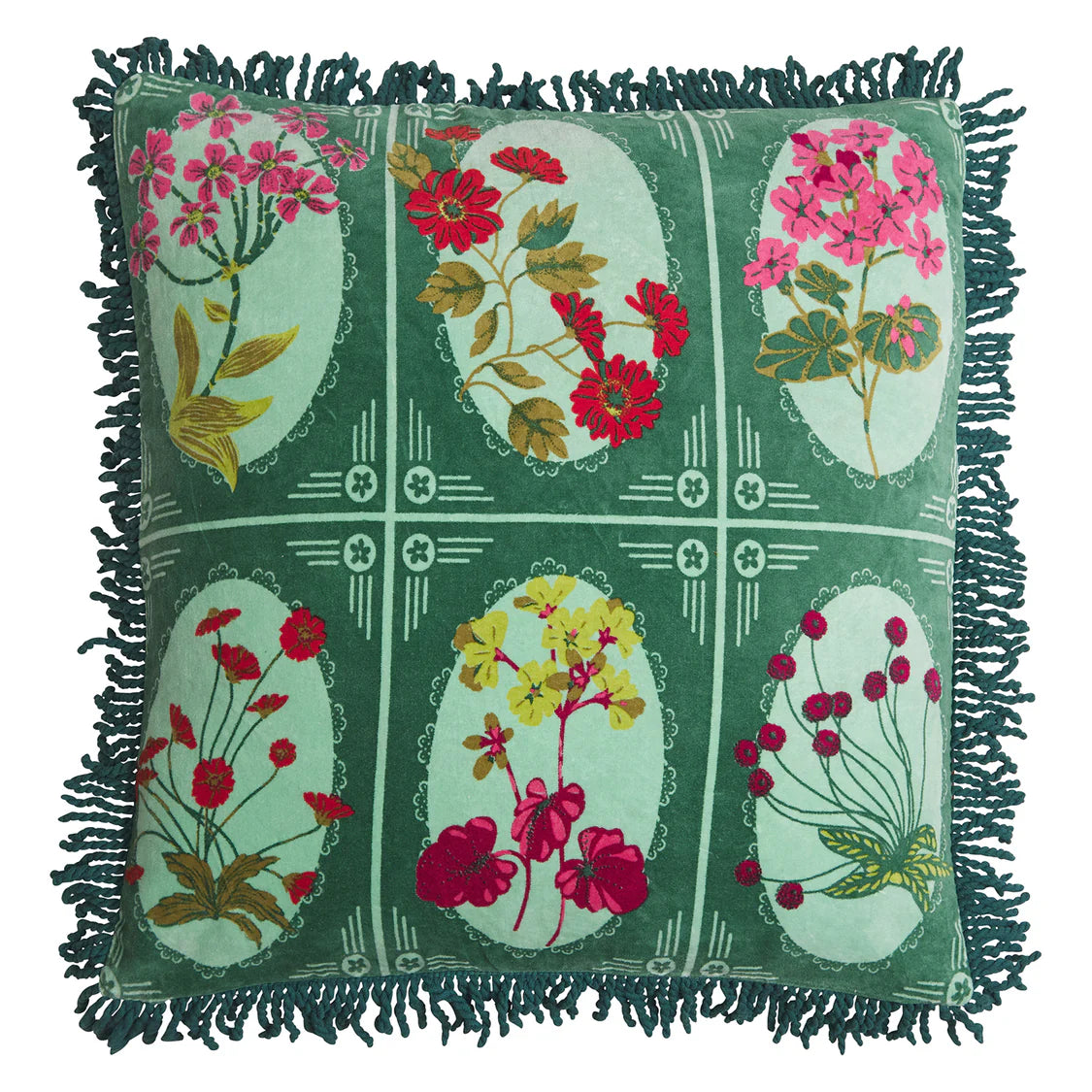 Gigi Velvet Cushion - Forest