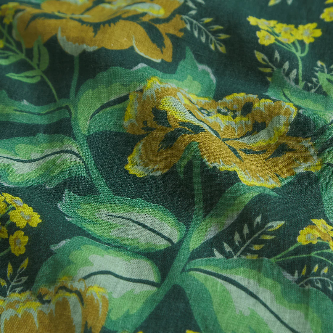 Margot Linen Quilt Cover - Forest