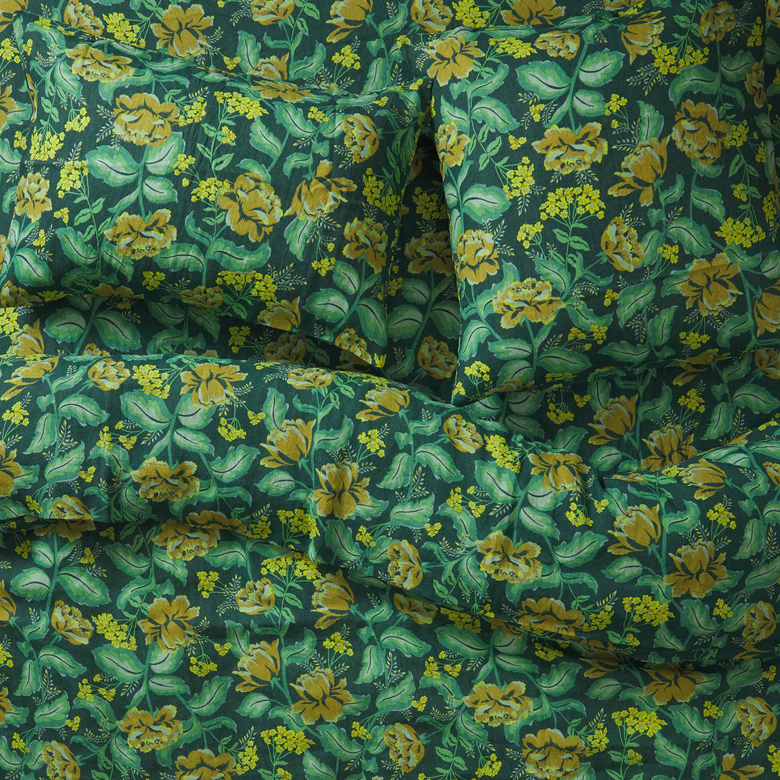 Margot Linen Quilt Cover - Forest