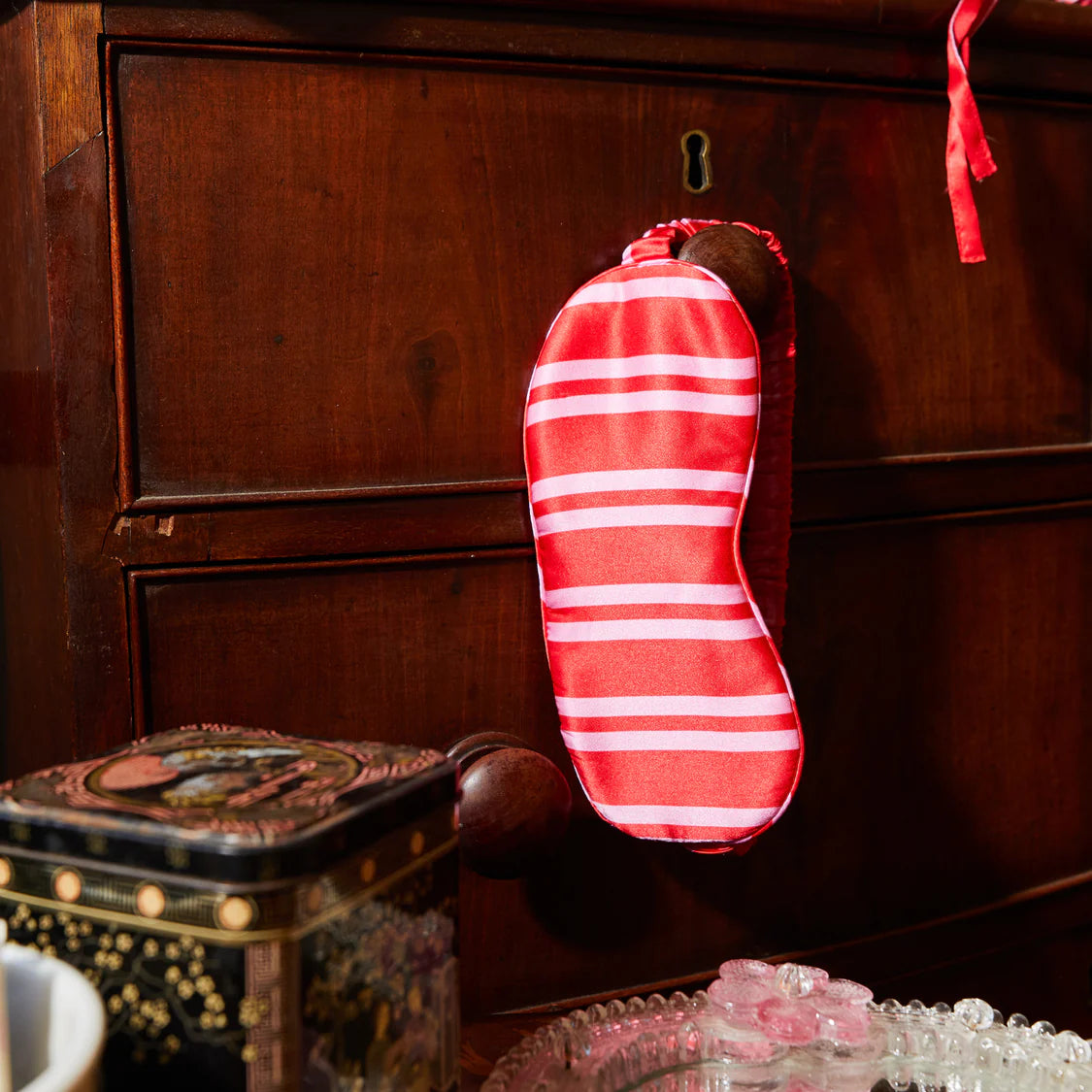Taylor Silk Eye Mask - Scarlet