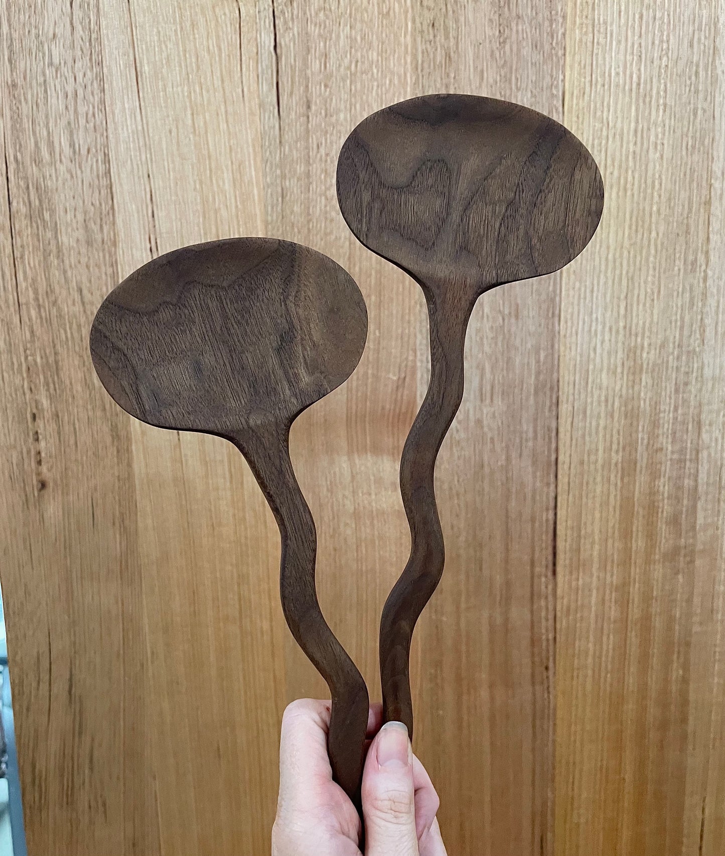 Handmade Squiggle Salad Servers
