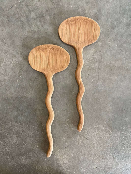 Handmade Squiggle Salad Servers