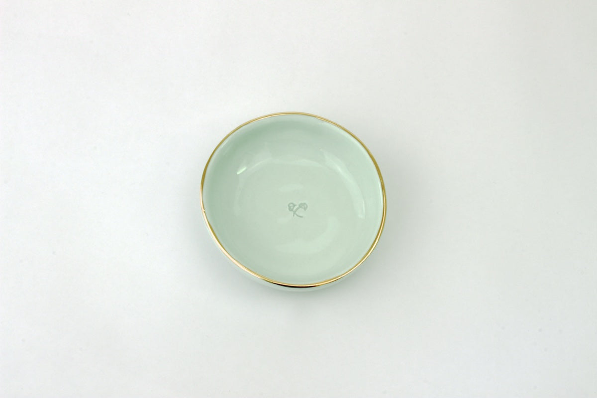 Luxe Medium Dish - Gold Rim