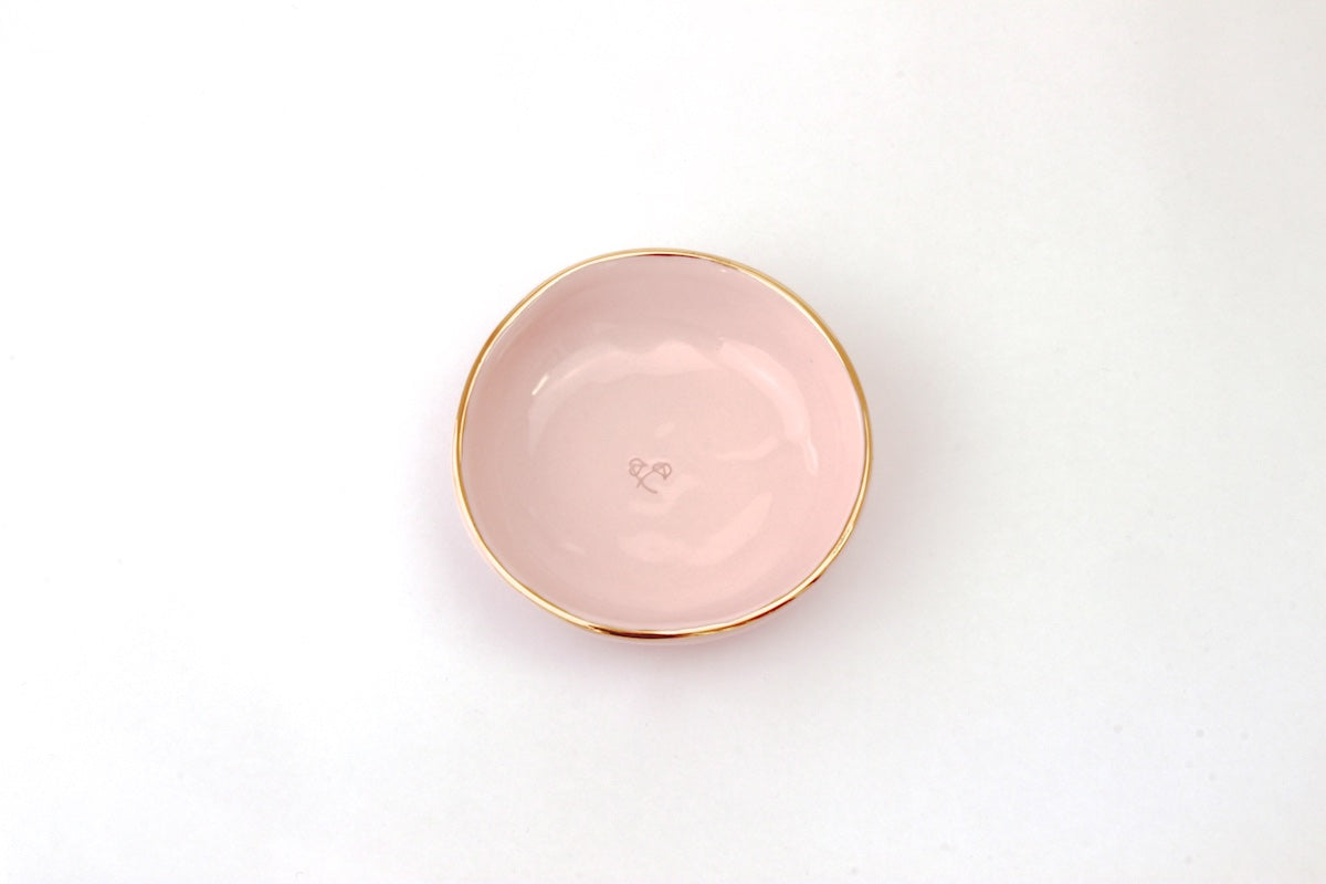Luxe Medium Dish - Gold Rim