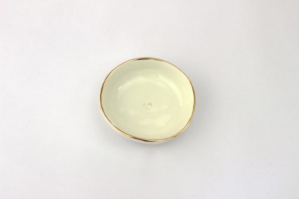 Luxe Medium Dish - Gold Rim