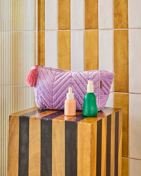 Lilac Velvet Toiletry Bag