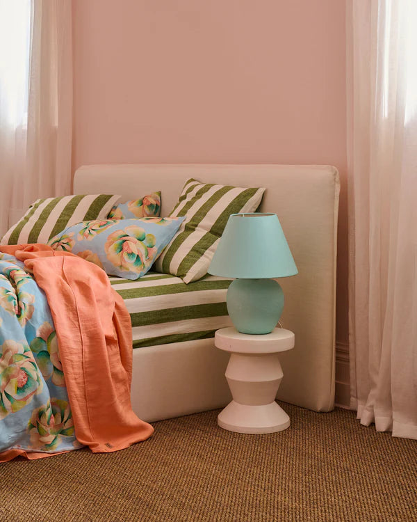 Moss Stripe Linen European Pillowcases (2P)