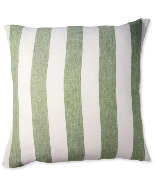 Moss Stripe Linen European Pillowcases (2P)