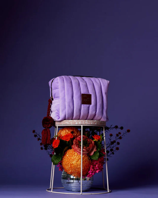 Lilac Velvet Cosmetic Bag
