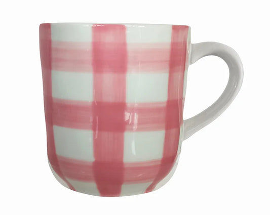 Mug - Pink Gingham