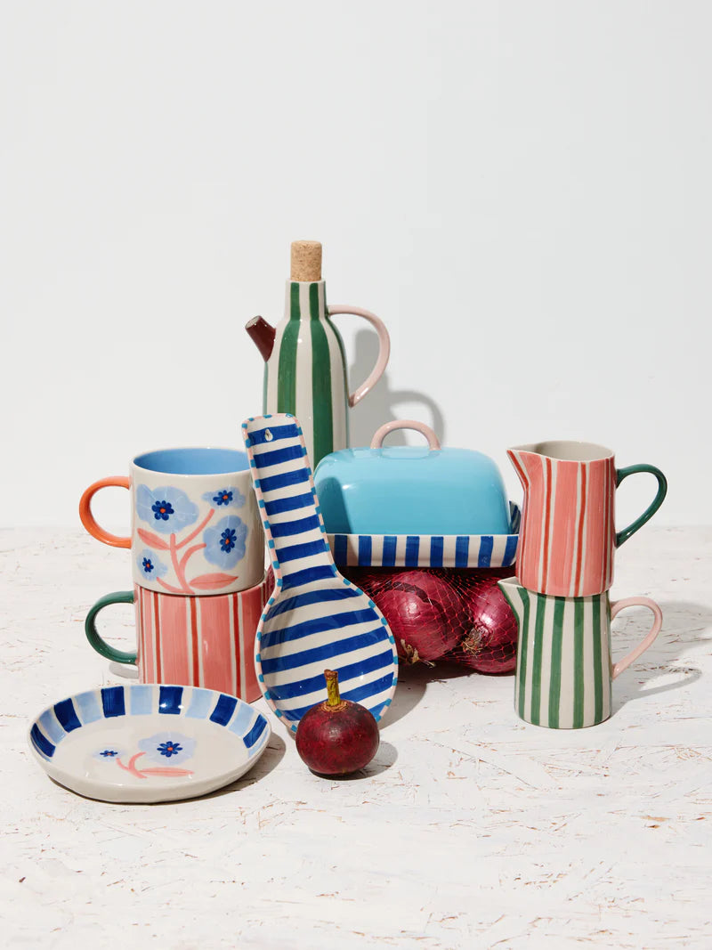 Bloomie Blue Butter Dish