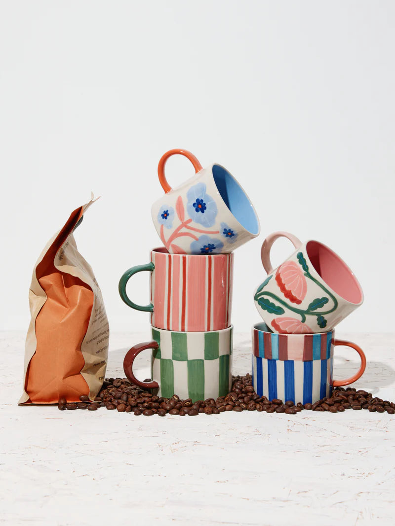 Bloomie Pink Stripe Mug