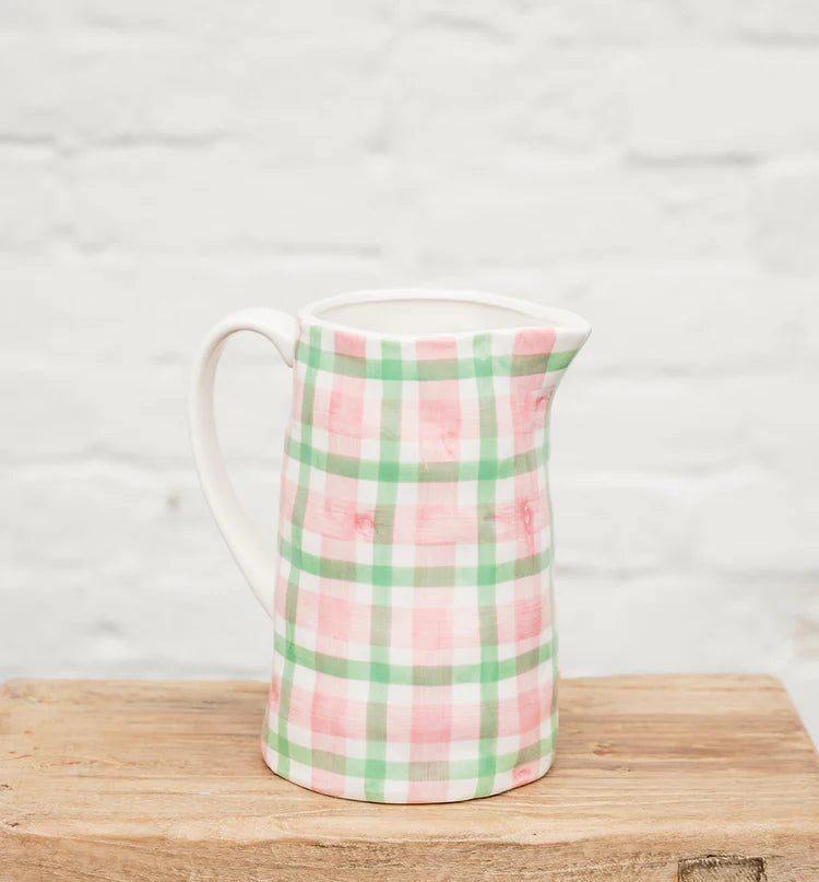 Medium Jug - Rose Pink and Mint Green
