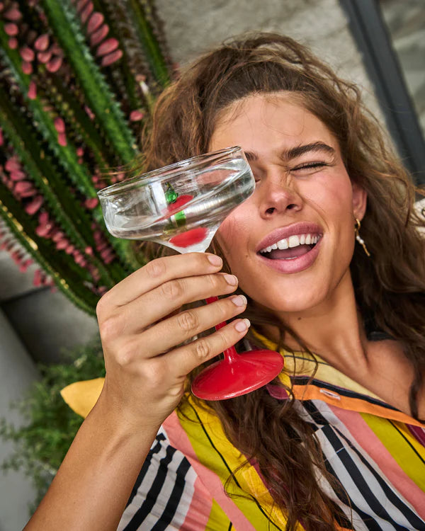 Cherry On Top Margarita Glass 2P Set