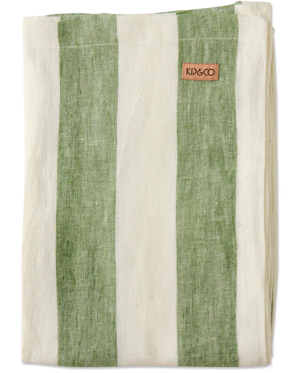 Moss Stripe Tablecloth Large Rectangle