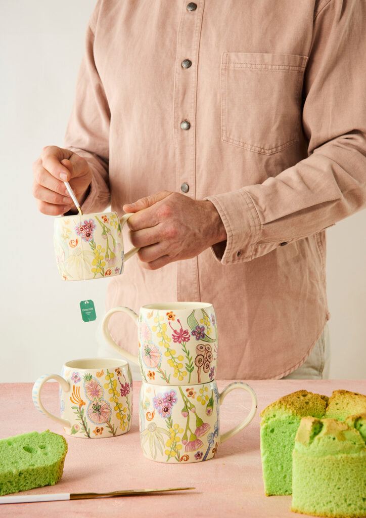 Buttermilk Mugs - Australian Bush Blooms