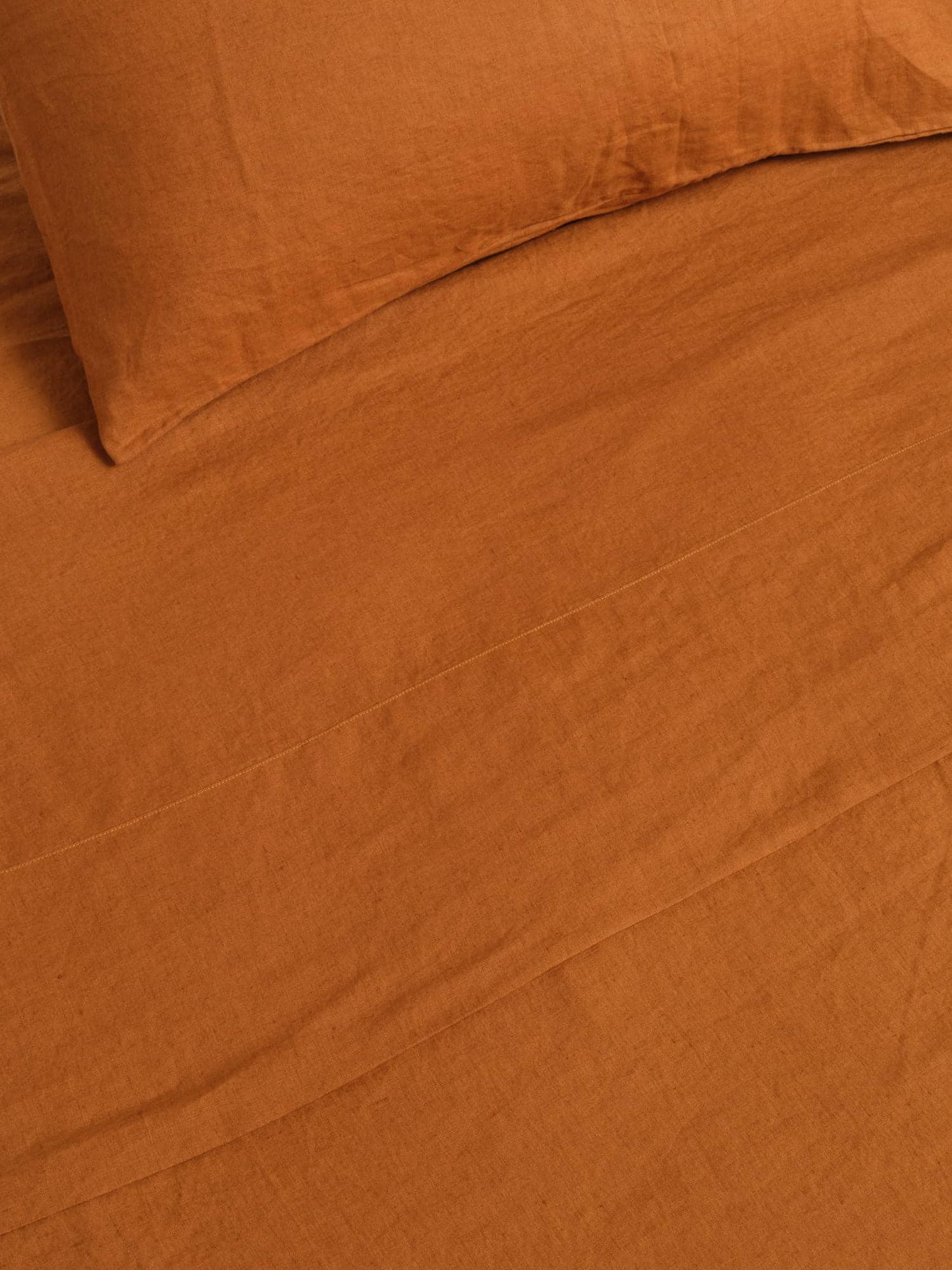 Tobacco 100% Pure Linen Pillowcase Set