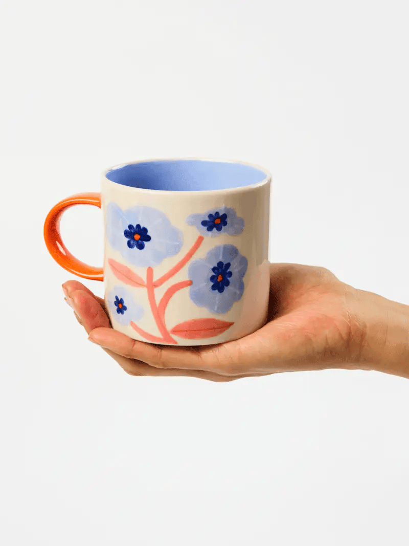 Bloomie Blue Flower Mug