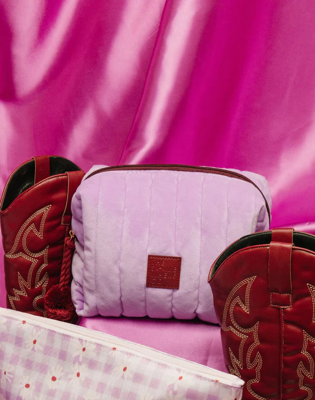 Lilac Velvet Cosmetic Bag