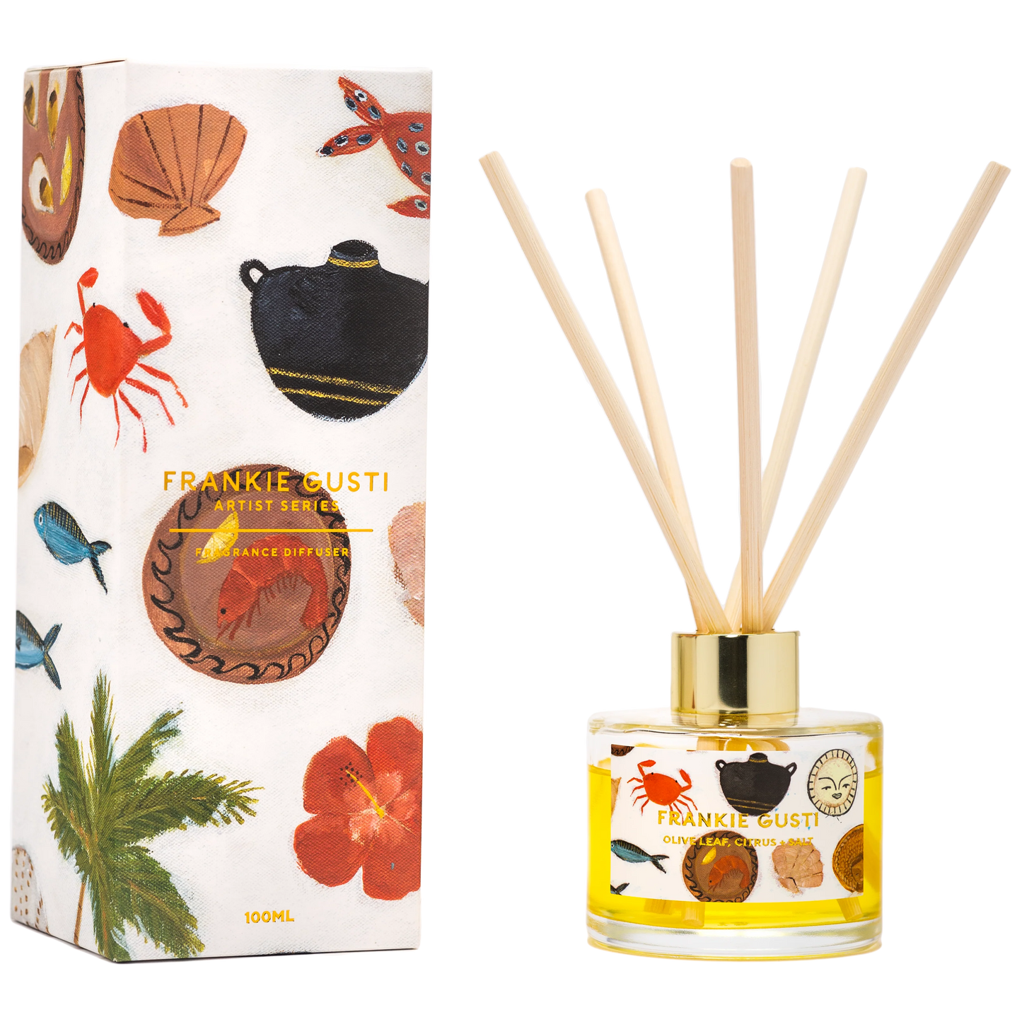 Olive Leaf, Citrus + Salt - Artist Series Diffuser - Gabrielle Diamantis