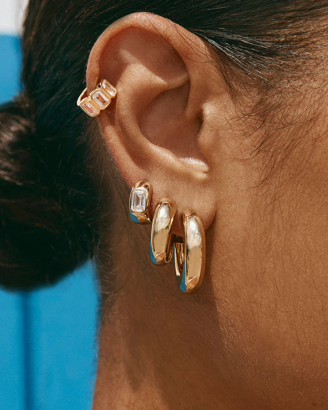 Bold Gold Midi Hoops
