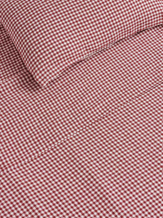 Pinot Gingham 100% Linen Duvet Cover - King