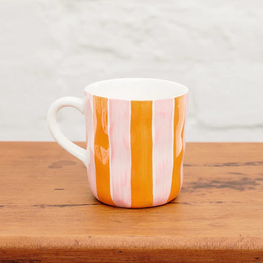 Mug - Pink & Orange Stripe