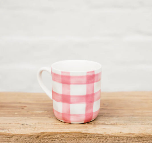 Mug - Pink Gingham