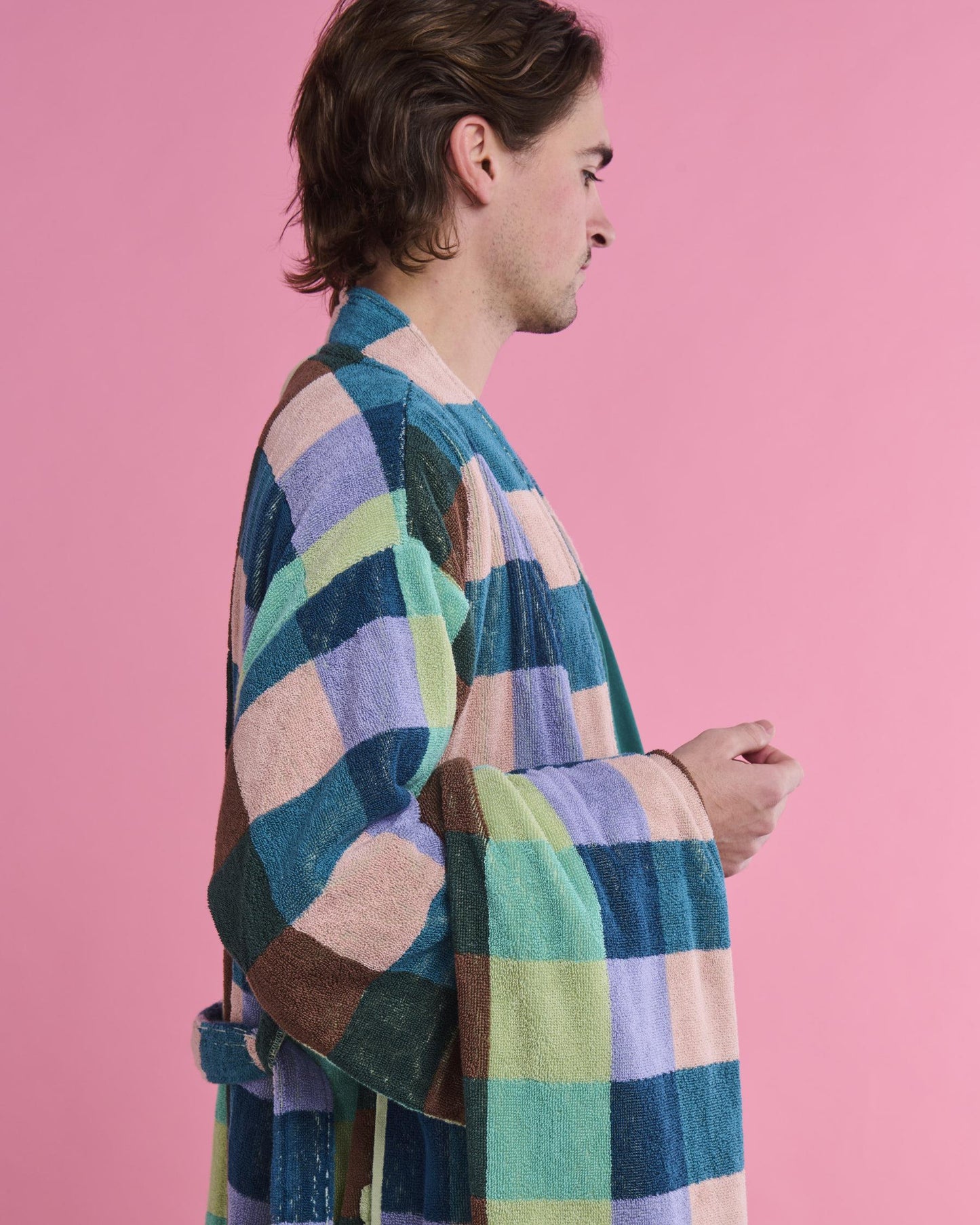 Woodlands Tartan Terry Bath Sheet / Beach Towel