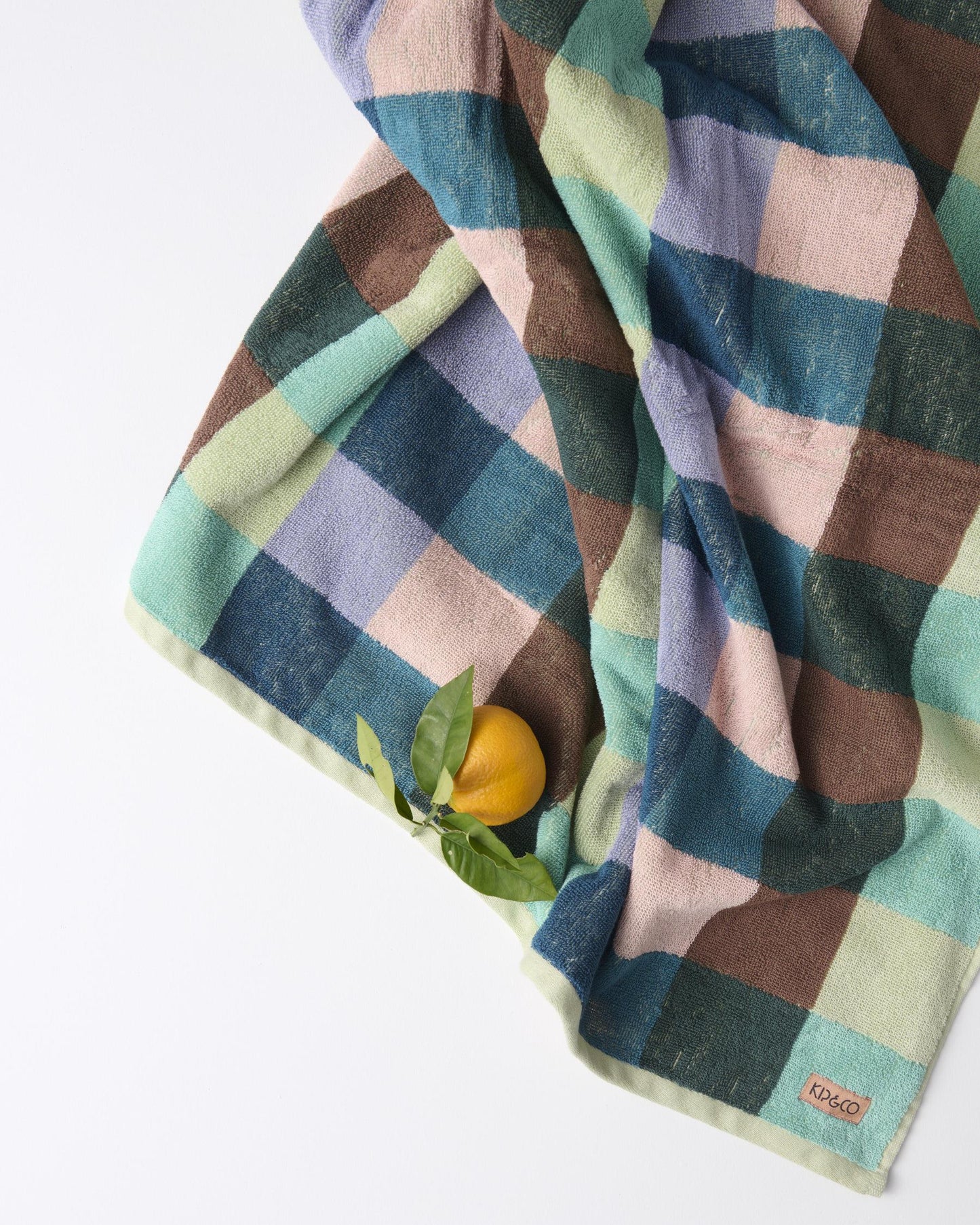 Woodlands Tartan Terry Bath Sheet / Beach Towel
