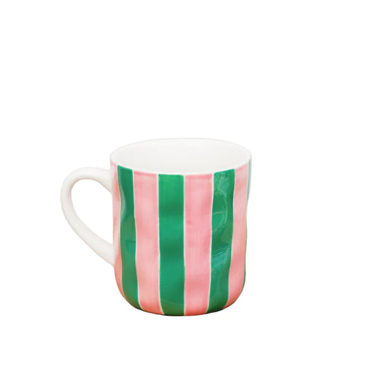 Mug - Pink and Green Stripe