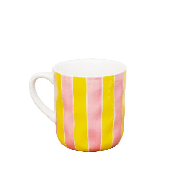 Mug - Pink and Yellow Stripe
