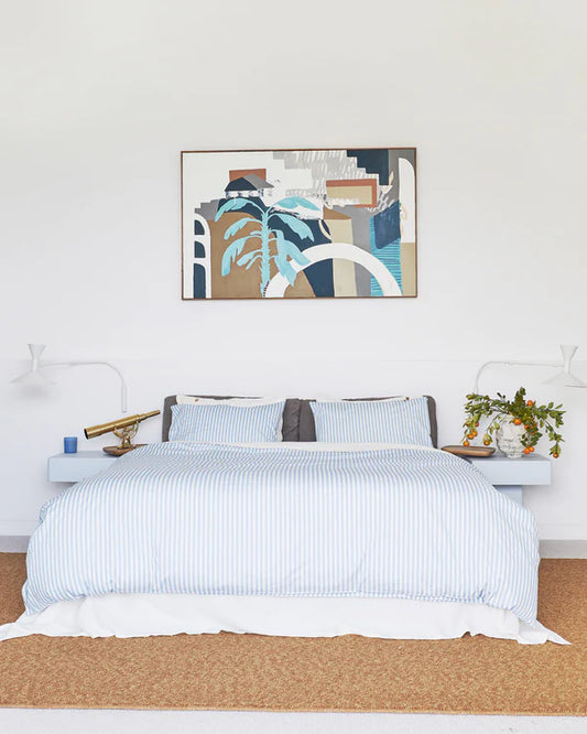 Seaside Stripe Organic Cotton Quilt Cover - King
