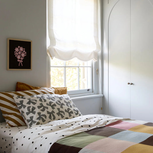 Marshmallow Patch Knit Throw